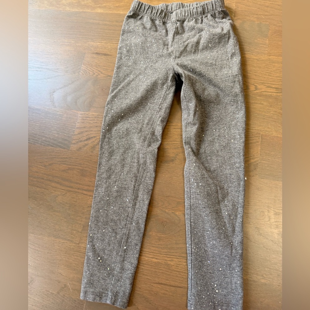 Girls sparkly grey leggings. Like new